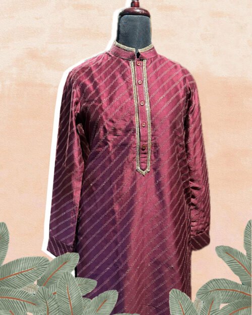 Burgundy Kurta Set