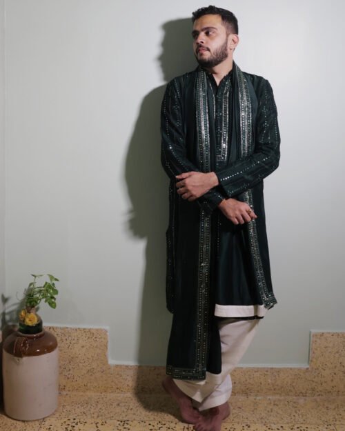 Bottle Green Kurta Set