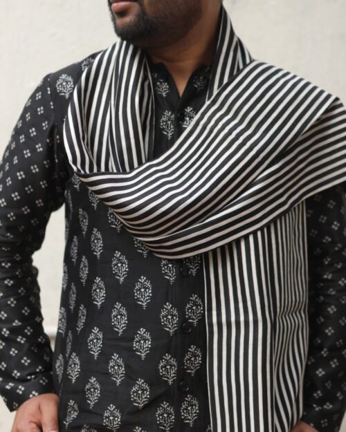Printed Black Kurta Set