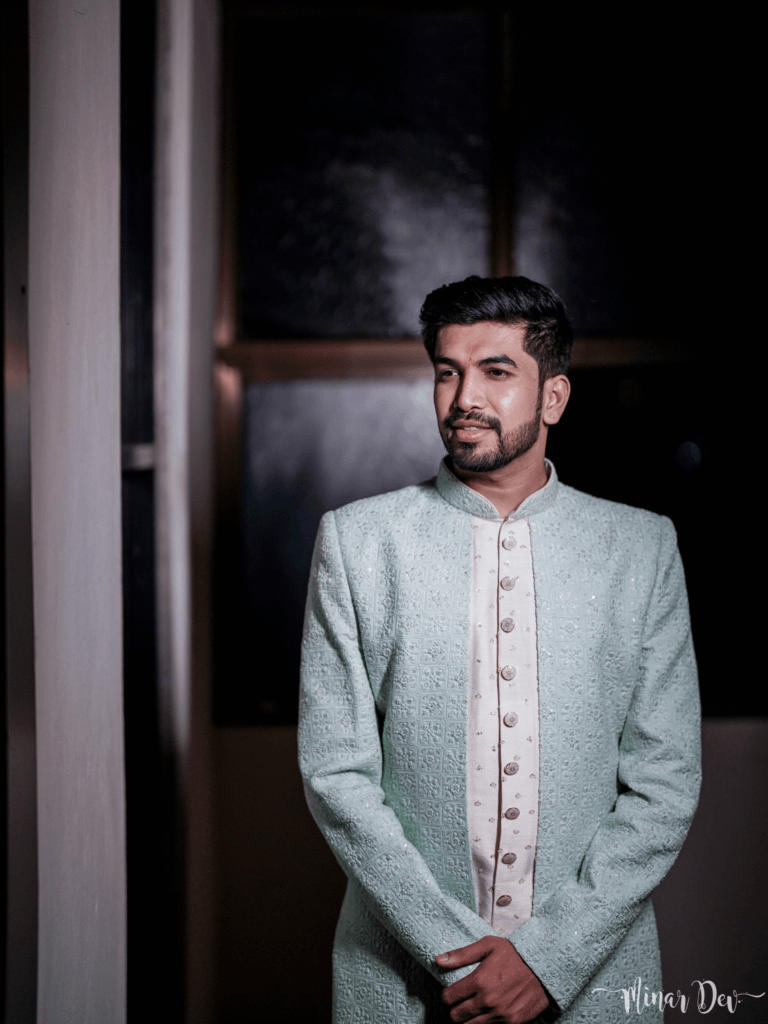 Mint Double Layer Sherwani