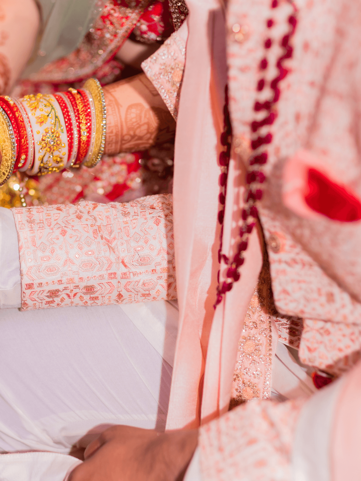 Peach Embroidered Sherwani - Image 4