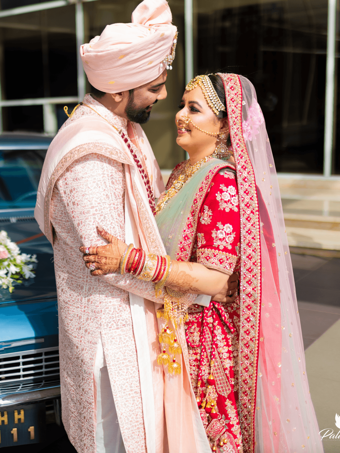 Peach Embroidered Sherwani - Image 6