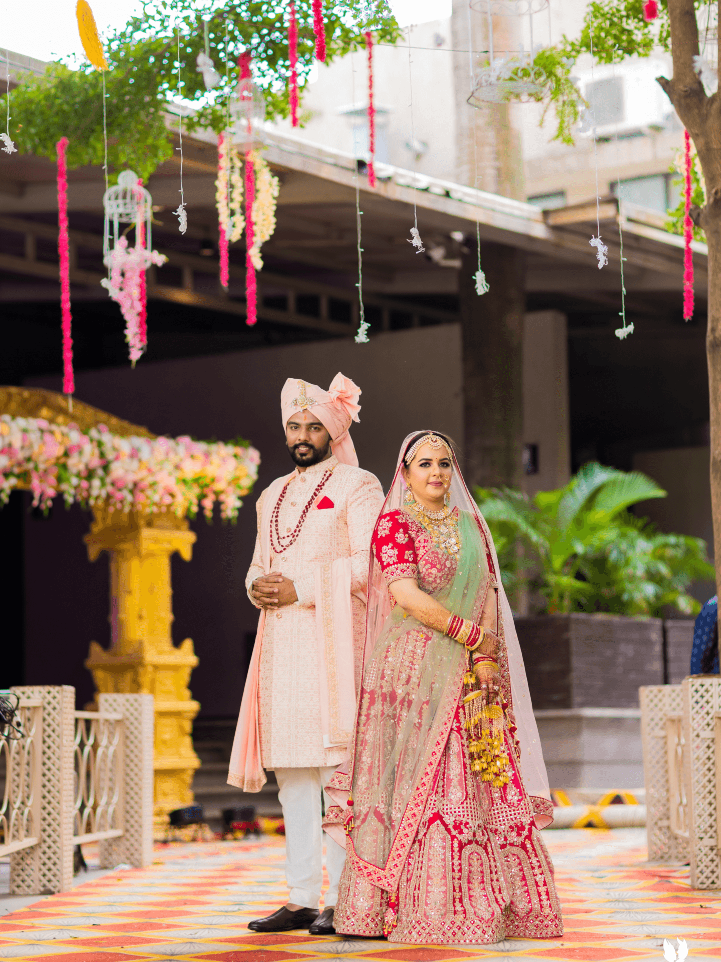 Peach Embroidered Sherwani - Image 5