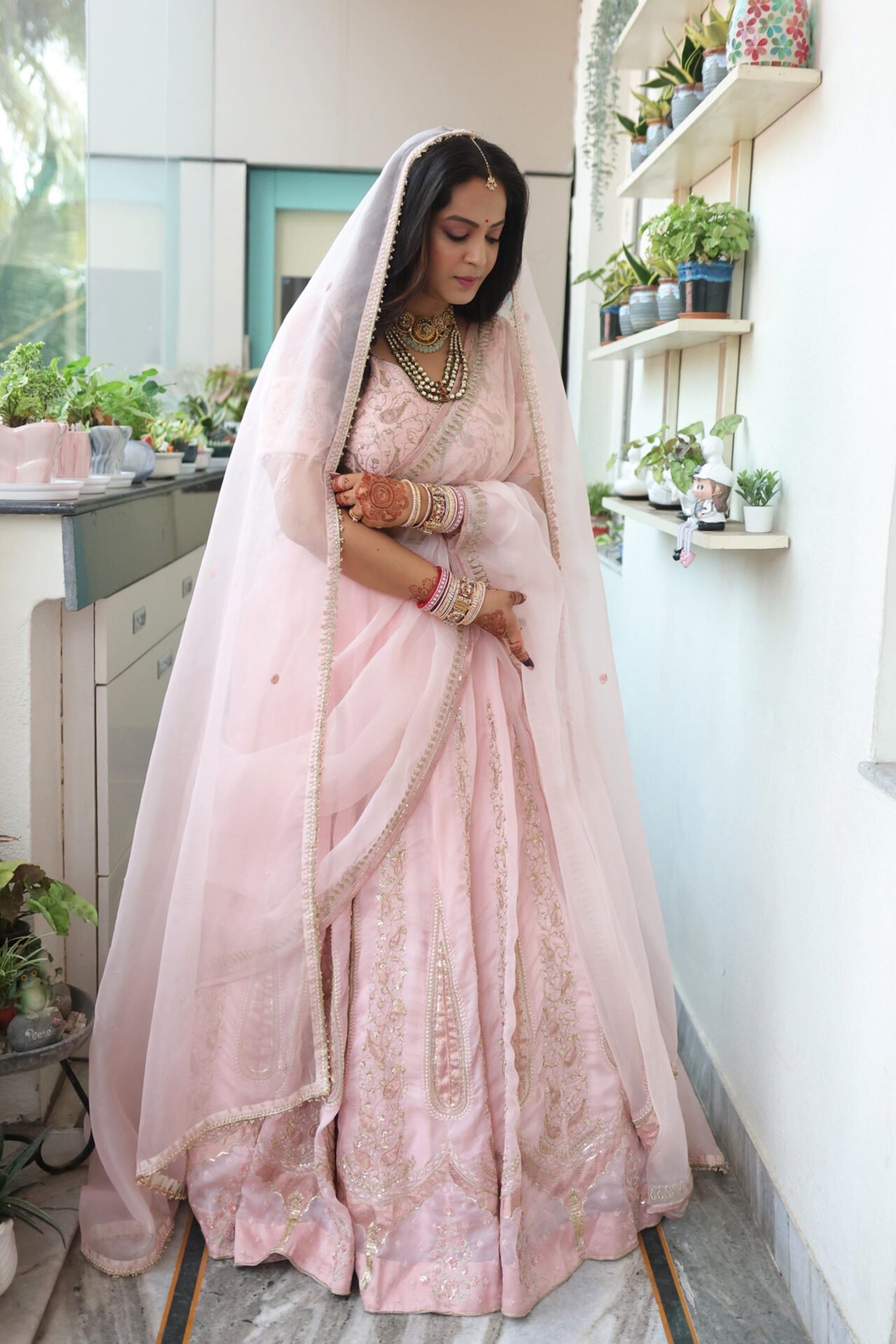 Pastel Pink Lehenga Set - Image 3