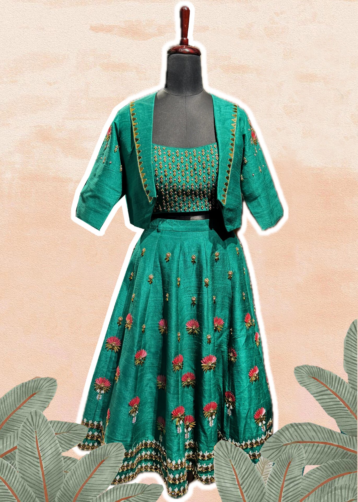 PEACOCK COLOUR LEHENGA SET Shimpi