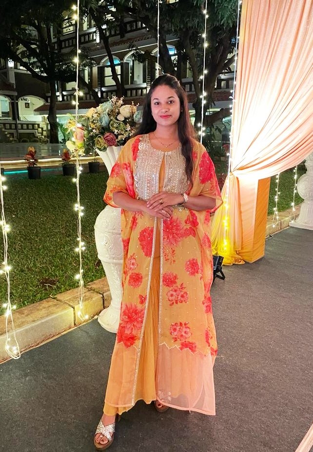 Floral Cape Sharara Set - Image 3