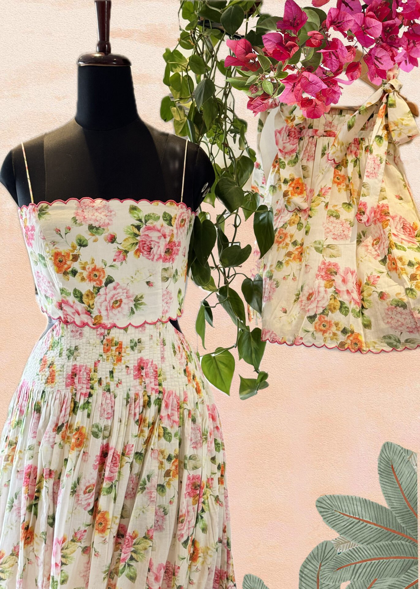 Ecru Floral Maxi Dress - Image 4