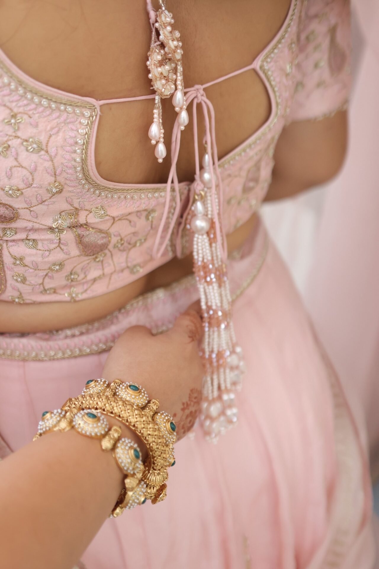 Pastel Pink Lehenga Set - Image 4