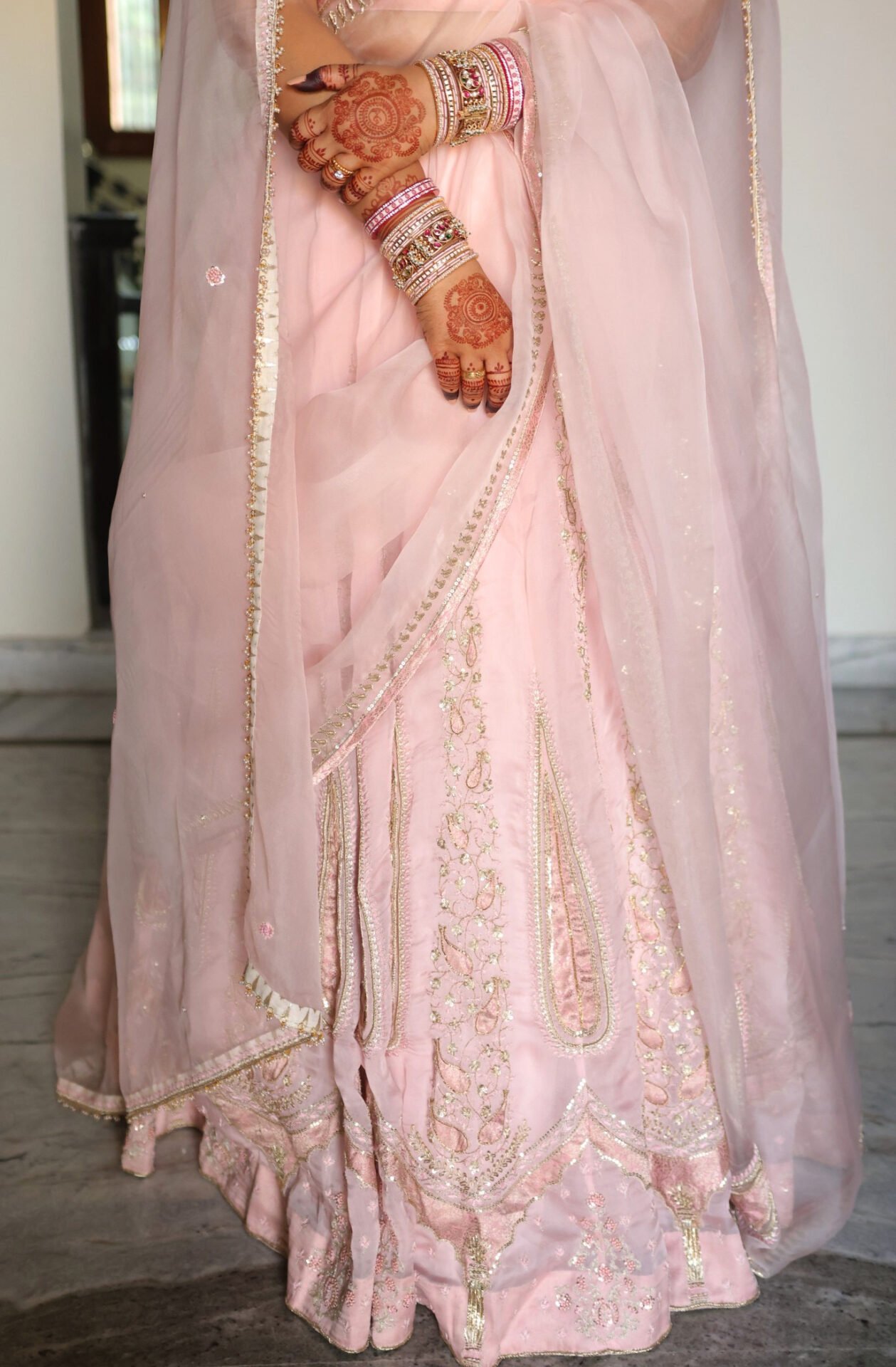 Pastel Pink Lehenga Set - Image 5