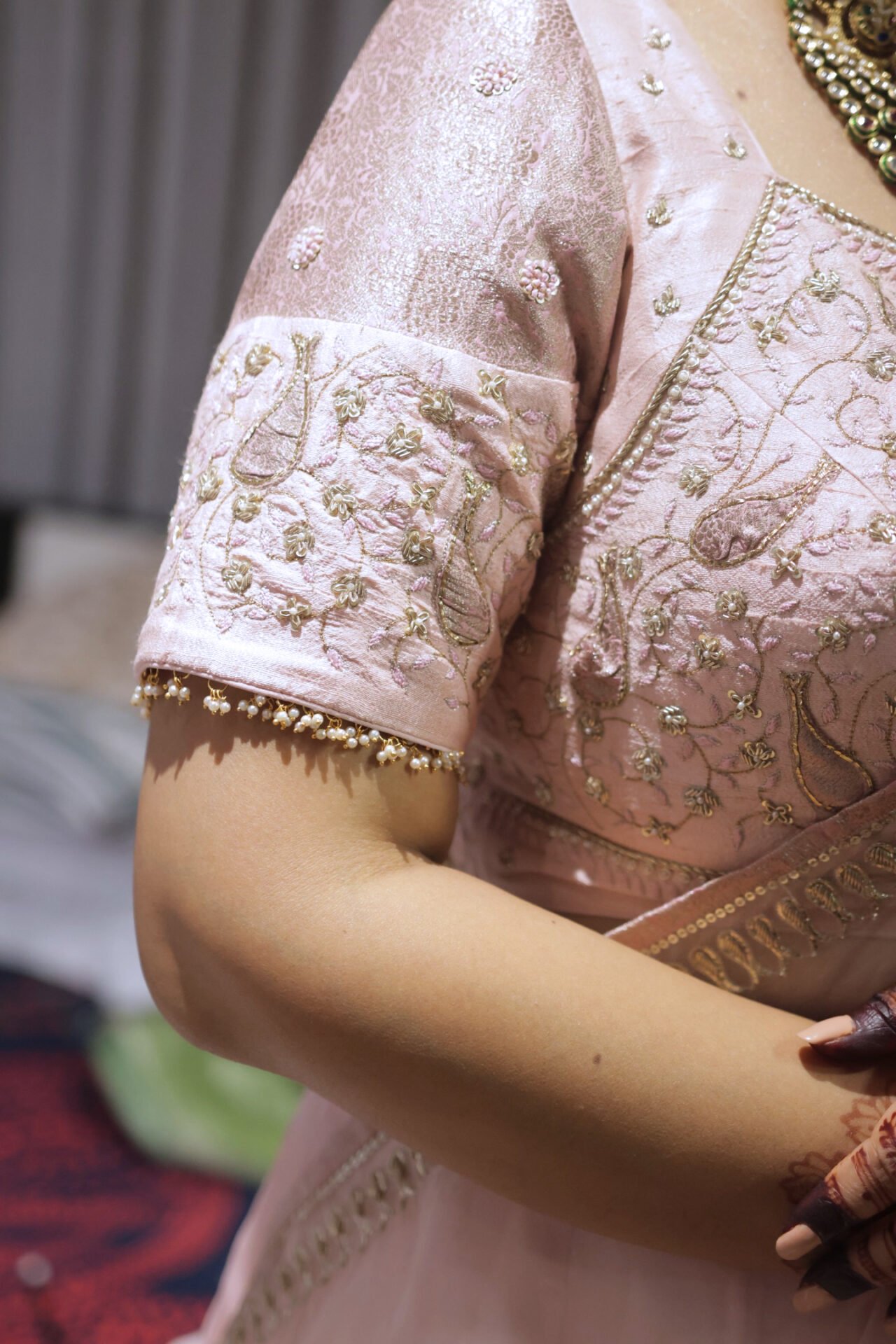 Pastel Pink Lehenga Set - Image 6