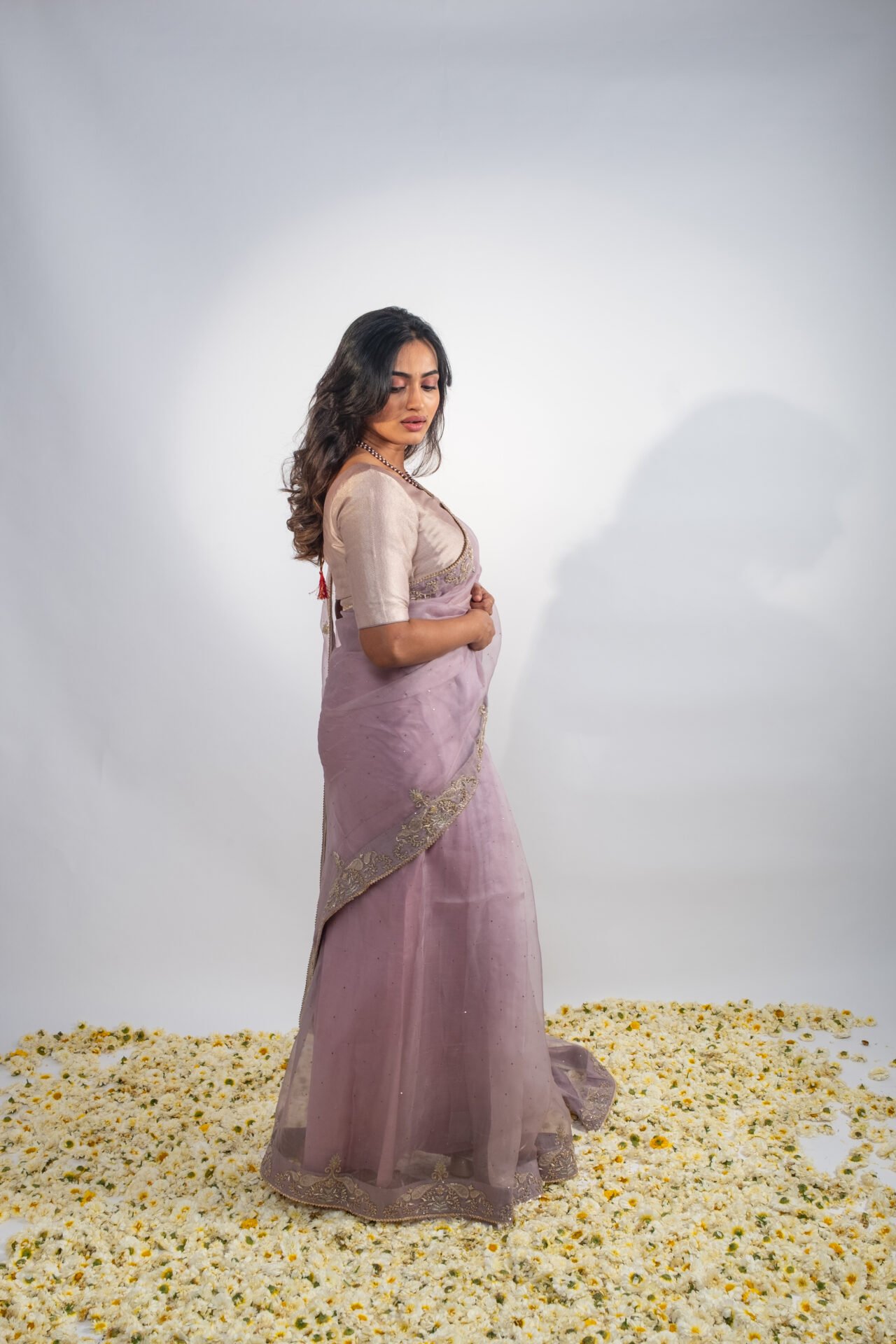 Lilac Badla Saree - Image 7