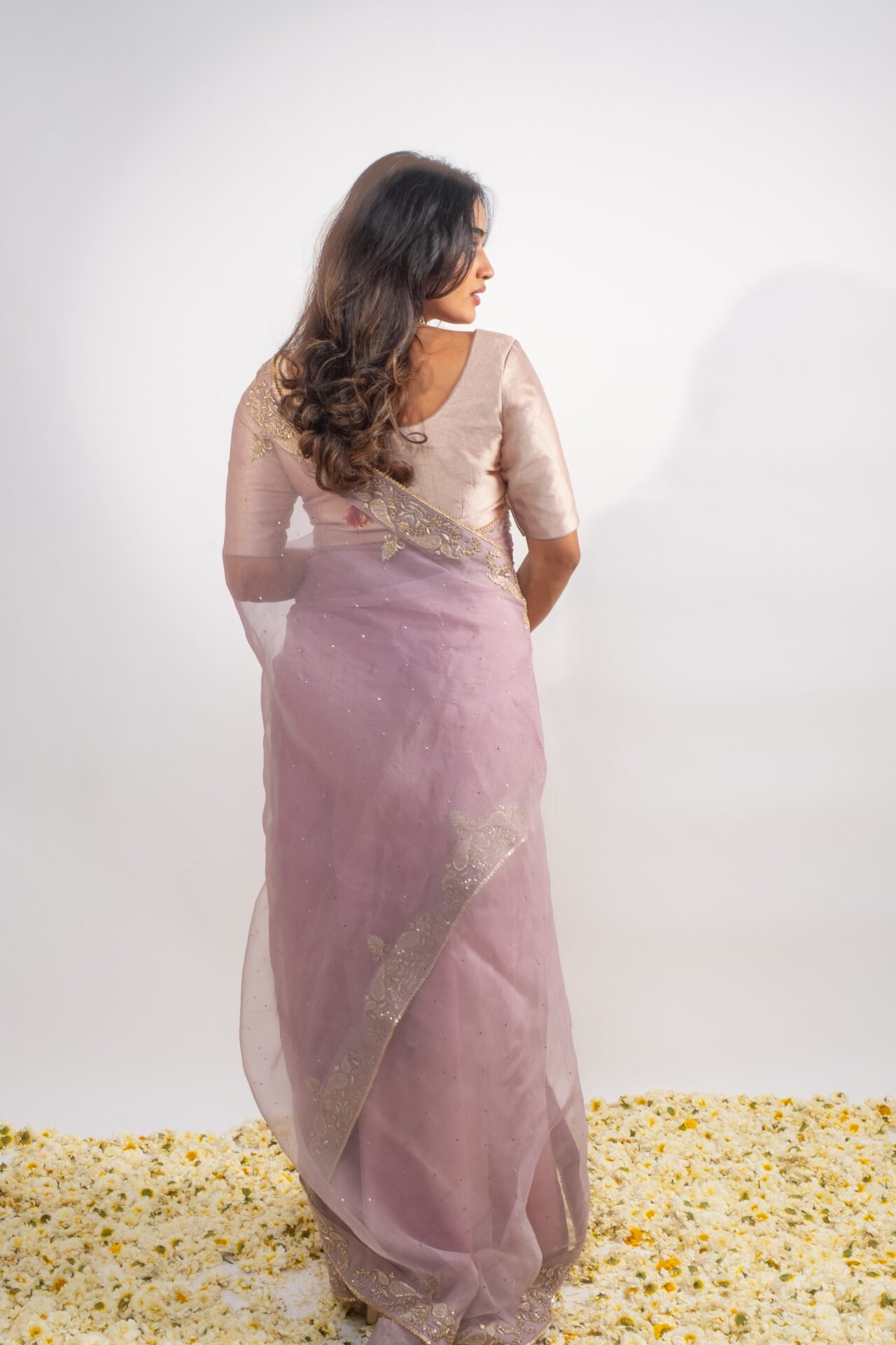 Lilac Badla Saree - Image 2