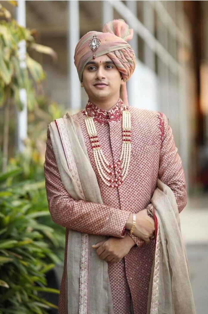 Burnt Red Sherwani
