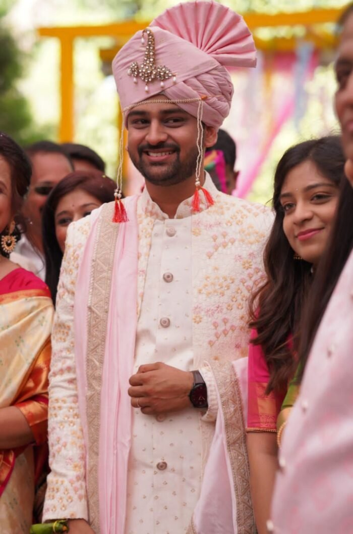 Ivory Double Layer Sherwani