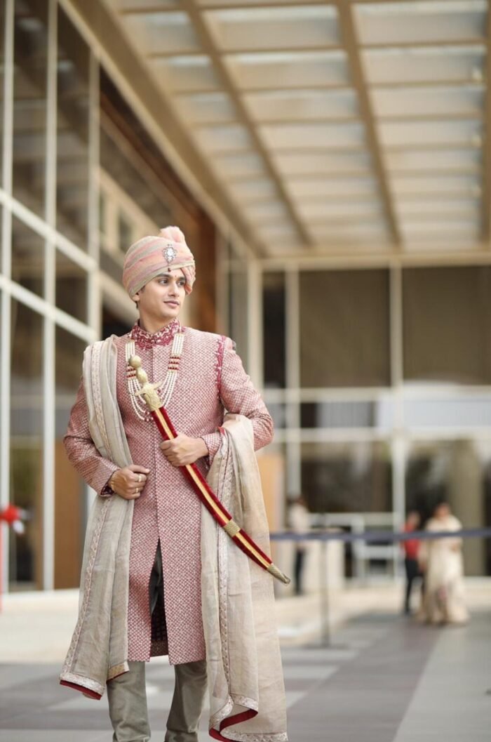 Burnt Red Sherwani - Image 3