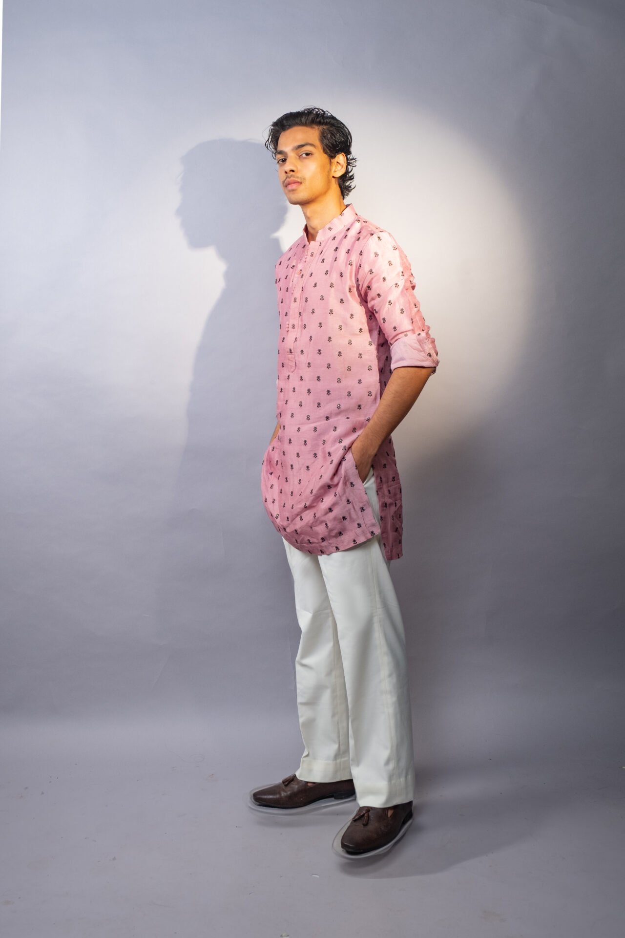 Pink Blossom Kurta Set - Image 2