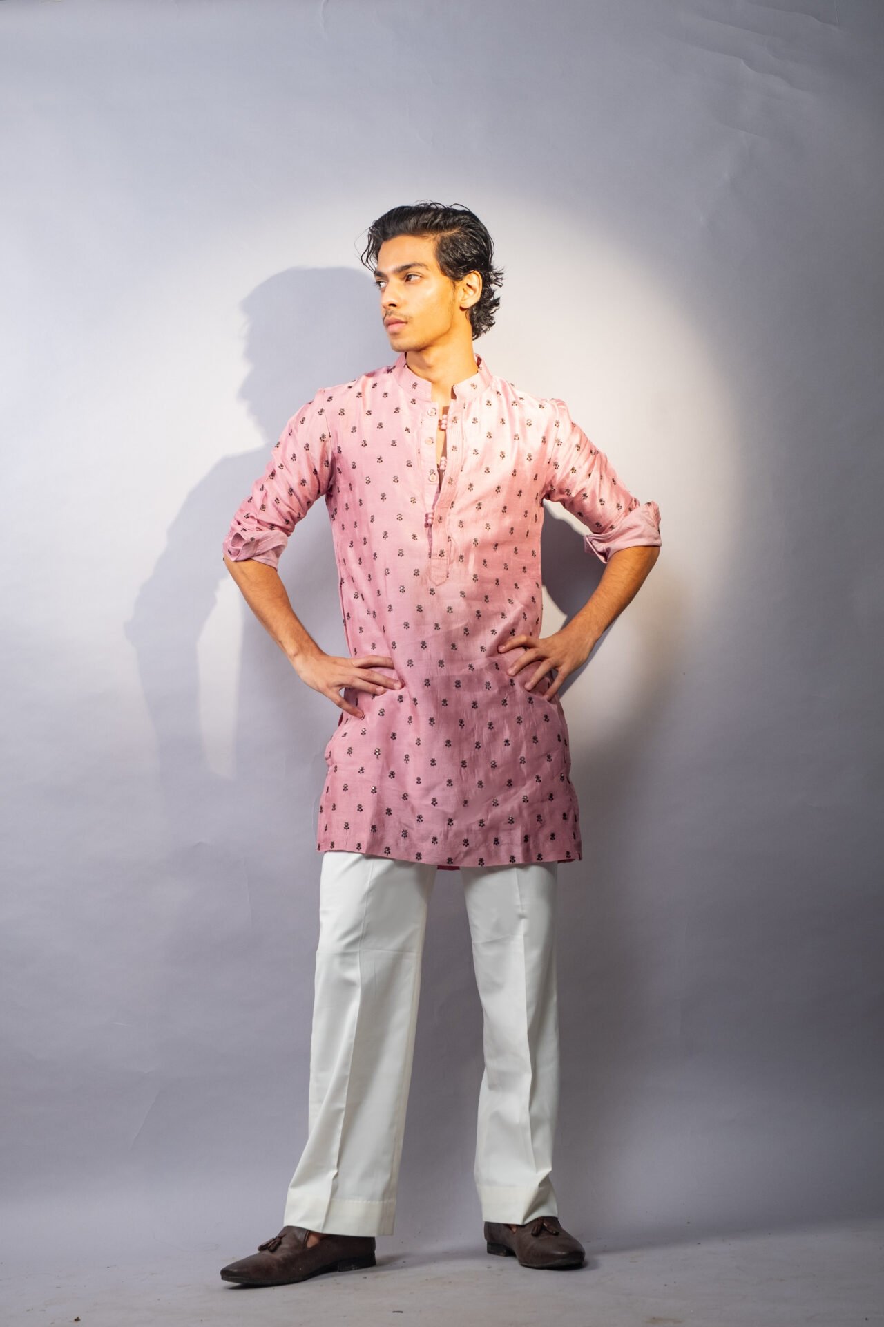 Pink Blossom Kurta Set - Image 3