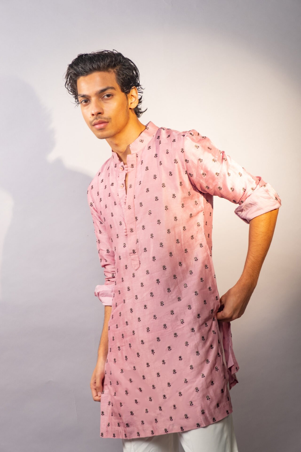 Pink Blossom Kurta Set - Image 4