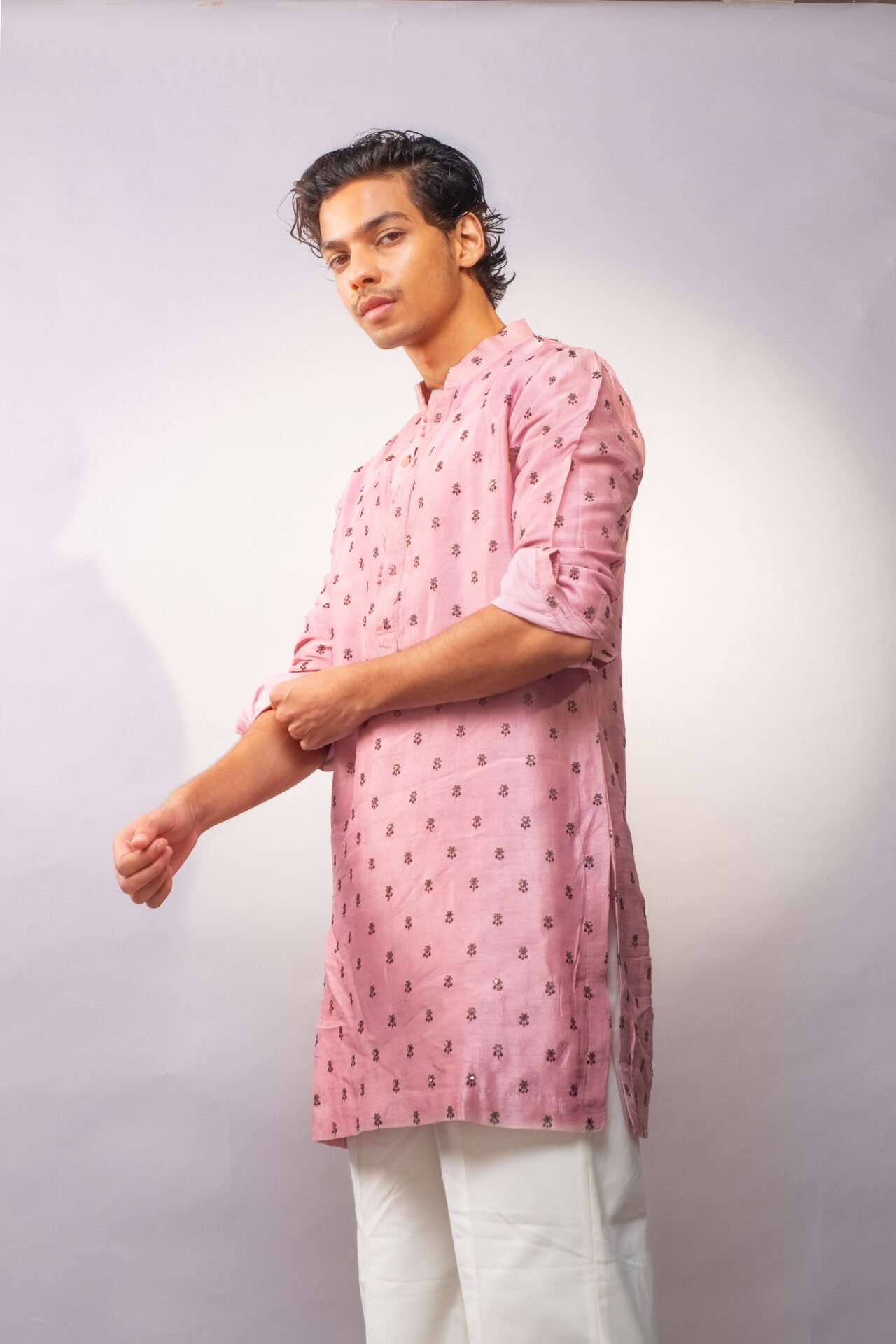 Pink Blossom Kurta Set - Image 6