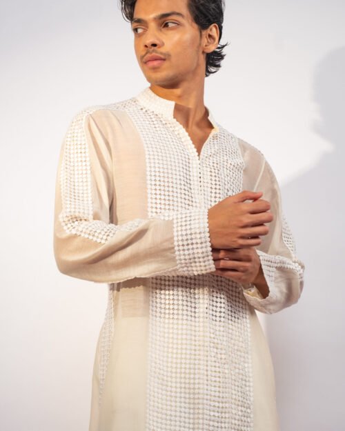 Ivory Sheer Kurta Set