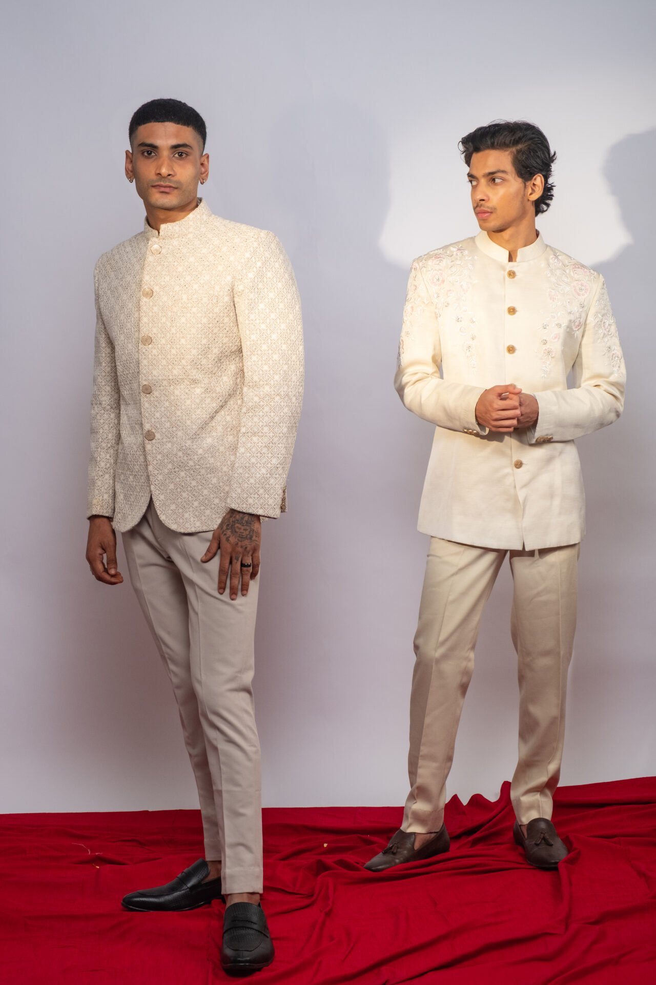 Ecru Embroidered Bandhgala - Image 5