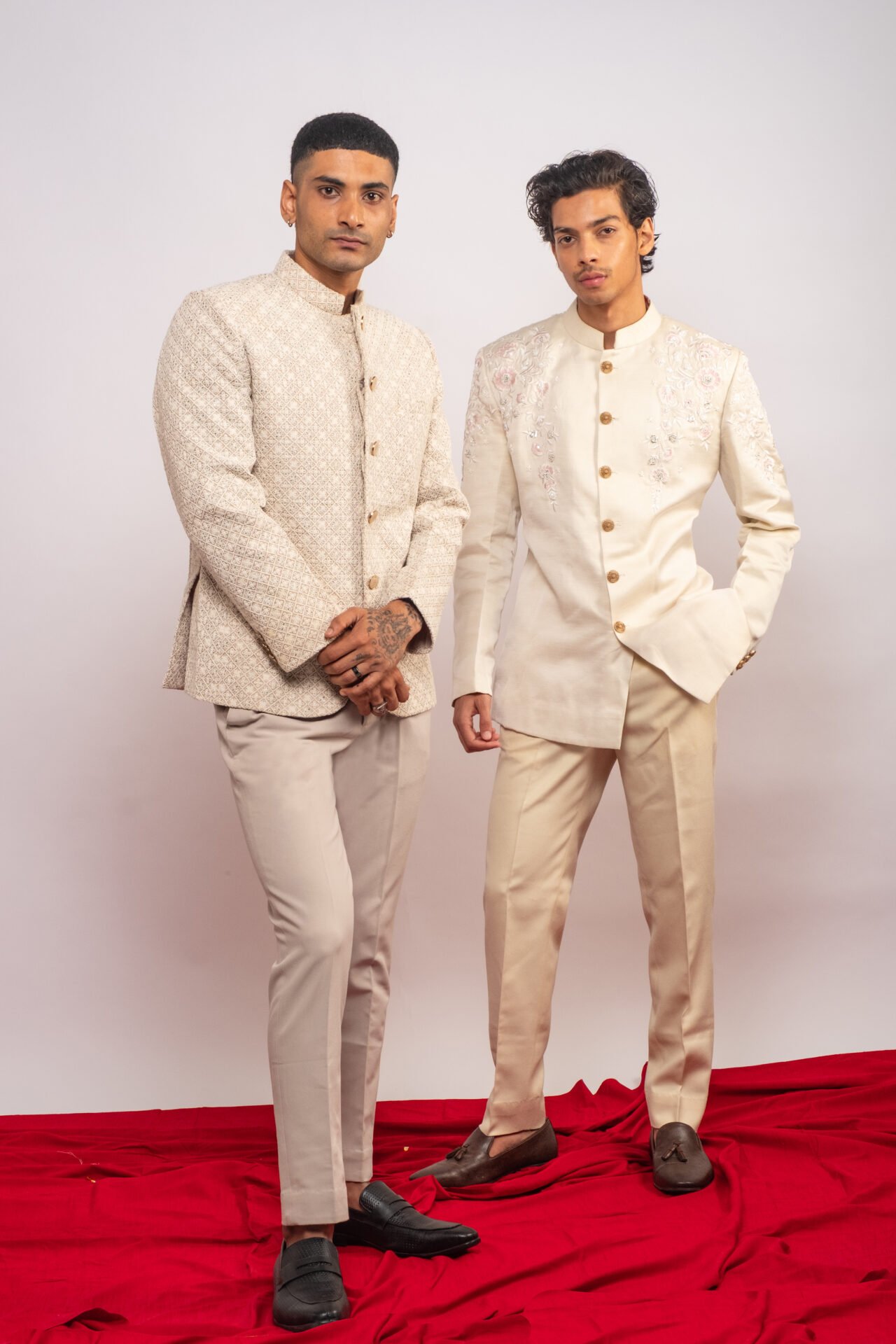 Ecru Embroidered Bandhgala - Image 7