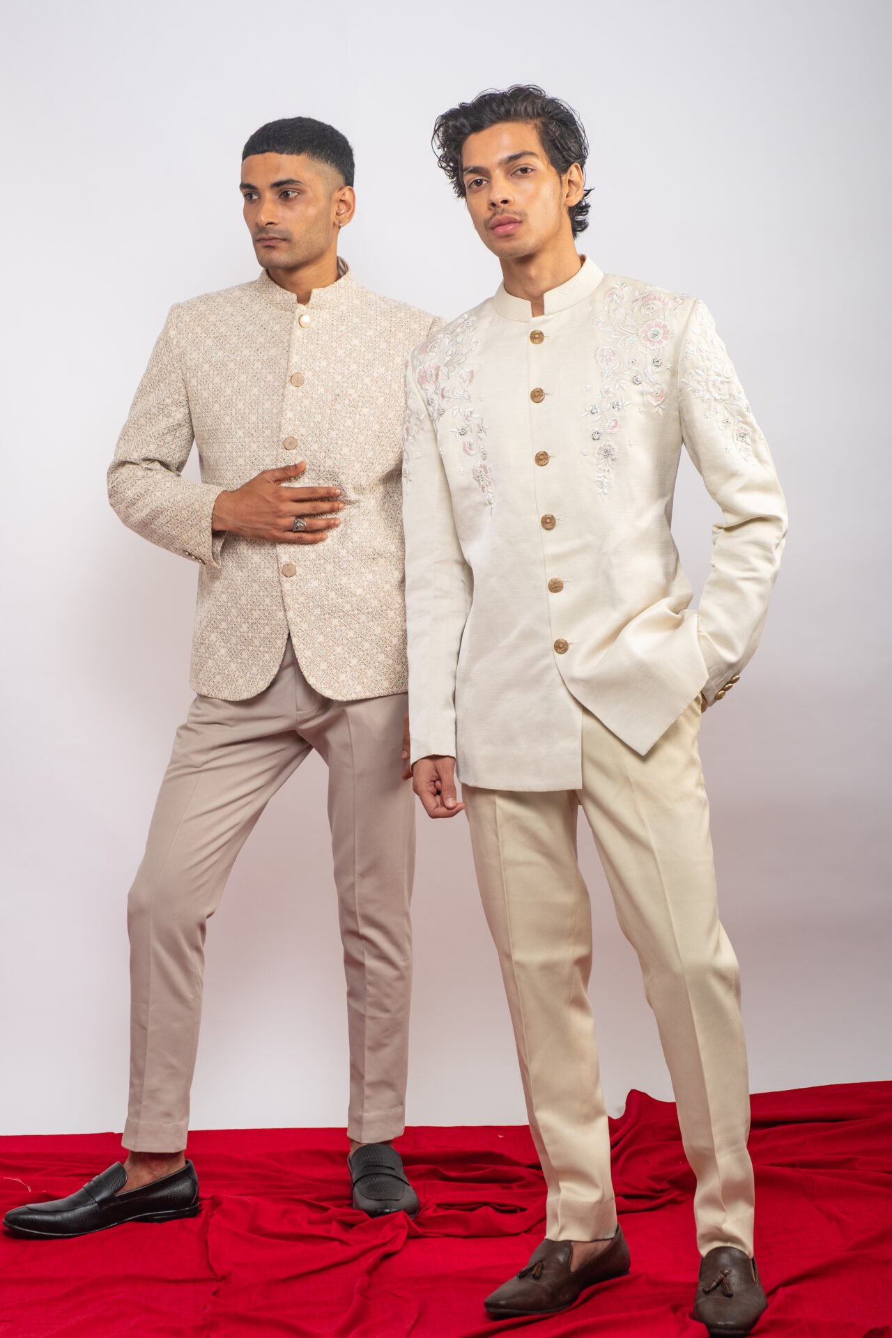 Ecru Embroidered Bandhgala - Image 6