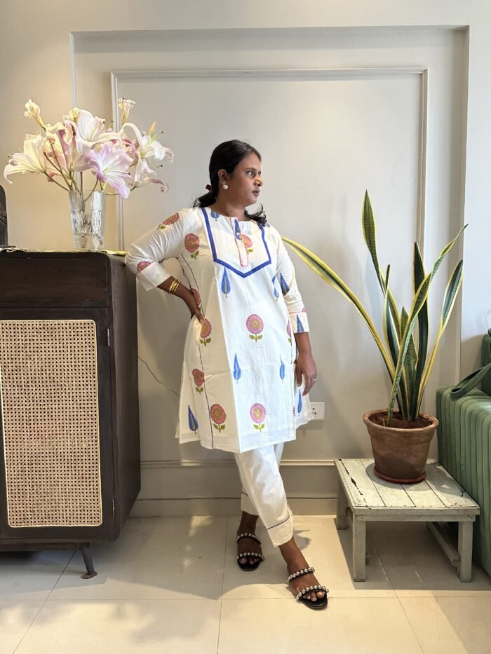 Ecru Block Print Co ord Set